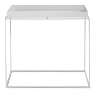 Table avec plateau Tray  H 50/54 x L 40 x P 60 cm|Blanc