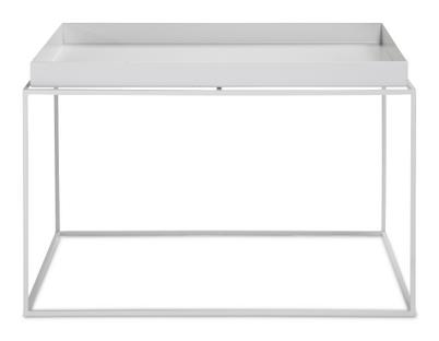 Table avec plateau Tray  H 35/39 x L 60 x P 60 cm|Blanc