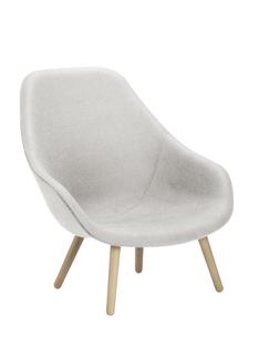 About A Lounge Chair High AAL 92 Divina Melange 120 - gris clair|Chêne savonné|Sans coussin d'assise