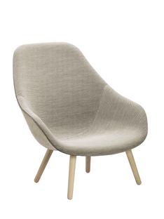 About A Lounge Chair High AAL 92 Hallingdal - gris chaud|Chêne savonné|Sans coussin d'assise