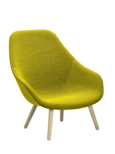 About A Lounge Chair High AAL 92 Hallingdal 420 - jaune|Chêne savonné|Sans coussin d'assise