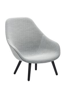 About A Lounge Chair High AAL 92 Steelcut Trio - gris clair|Chêne laqué noir|Sans coussin d'assise