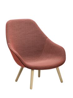 About A Lounge Chair High AAL 92 Steelcut Trio 515 - rose pale|Chêne laqué|Sans coussin d'assise