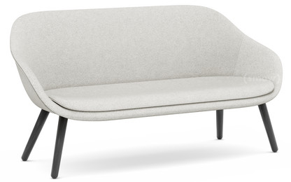 About A Lounge Sofa for Comwell Divina Melange 120 - gris clair|Chêne laqué noir