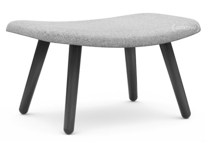 About A Lounge Ottoman AAL 03 Hallingdal - gris clair|Chêne laqué noir