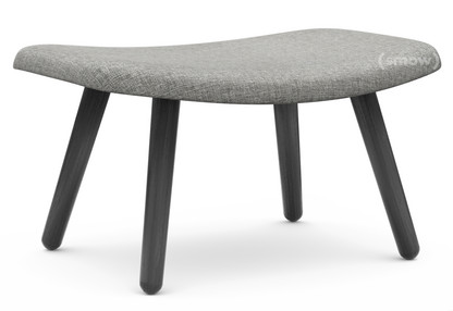 About A Lounge Ottoman AAL 03 Hallingdal - gris chaud|Chêne laqué noir