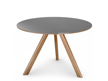 Copenhague Round Table CPH20 Ø 120 x H 74|Chêne laqué|Linoleum gris