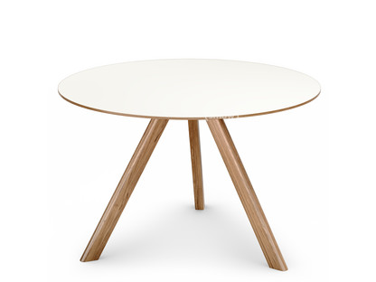 Copenhague Round Table CPH20 Ø 120 x H 74|Chêne laqué|Linoleum off-white