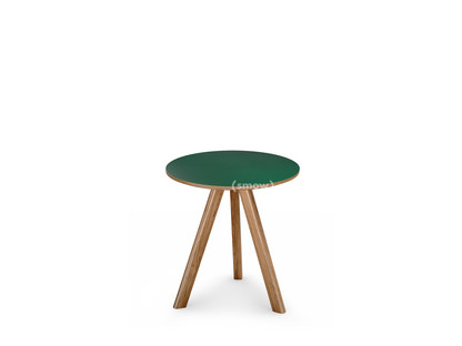 Copenhague Round Table CPH20 Ø 50 x H 49|Chêne laqué|Linoleum vert