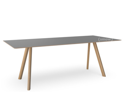 Copenhague Table CPH30 L 200 x l 90 x H 75|Chêne laqué|Linoleum gris