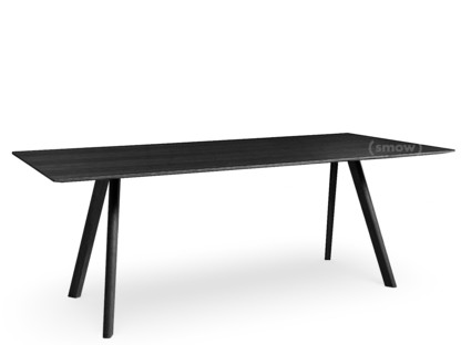 Copenhague Table CPH30 L 200 x l 90 x H 75|Chêne laqué noir|Placage de chêne laqué noir