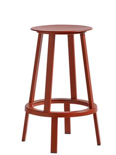 Revolver Bar Stool Version cuisine: hauteur de l'assise 65 cm|Rouge