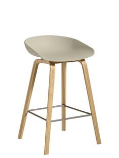 About A Stool AAS 32 Version cuisine: hauteur de l'assise 64 cm|Chêne laqué|Vert pastel