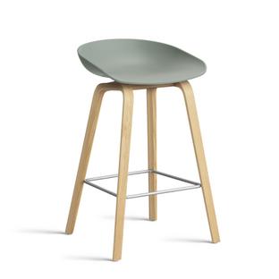 About A Stool AAS 32 Version cuisine: hauteur de l'assise 64 cm|Chêne laqué|Fall green 2.0