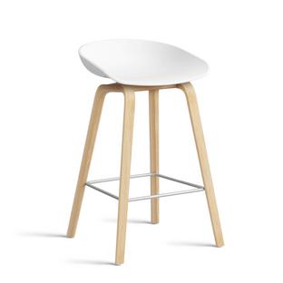 About A Stool AAS 32 Version cuisine: hauteur de l'assise 64 cm|Chêne savonné|White 2.0