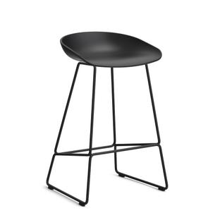 About A Stool AAS 38 Version cuisine: hauteur de l'assise 64 cm|Acier thermolaqué noir|Black 2.0