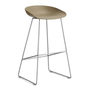 About A Stool AAS 38 Version bar: hauteur de l'assise 74 cm|Acier inoxydable|Clay 2.0