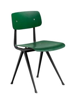 Result Chair Chêne laqué vert forêt|Acier thermolaqué noir