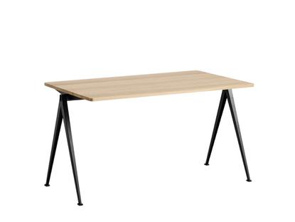 Pyramid Table 01 L 140 x l 75 x H 74 cm|Chêne laqué mat|Acier thermolaqué noir