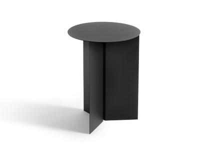 Table Slit Acier|H 47 x Ø 35 cm|Revêtement en poudre noire