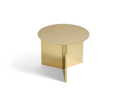 Table Slit Acier|H 35,5 x Ø 45 cm|Laiton poli