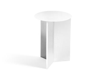 Table Slit Acier|H 47 x Ø 35 cm|Revêtement en poudre blanc