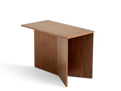 Table Slit Bois|H 35,5 x L 49,3 x P 27,5 cm|Laqué noyer 