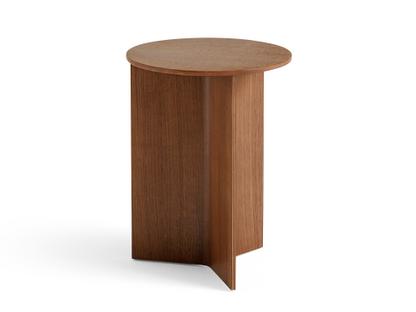 Table Slit Bois|H 47 x Ø 35 cm|Laqué noyer 