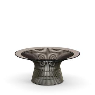 Table basse Platner Petit (diamètre 91,5 cm)|Bronze, métallique|verre bronze
