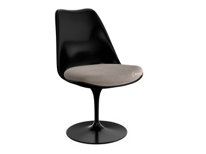 Chaise Tulip Saarinen Statique|Coussin d'assise|Noir|Beige (Eva 177)