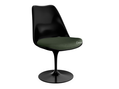 Chaise Tulip Saarinen Rotatif|Coussin d'assise|Noir|Bottle Green (Eva 144)