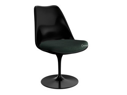 Chaise Tulip Saarinen Rotatif|Coussin d'assise|Noir|Cactus (Eva 169)