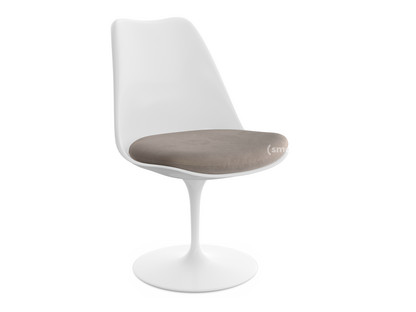Chaise Tulipe Saarinen Rotatif|Coussin d'assise|Blanc|Beige (Eva 177)