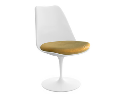Chaise Tulip Saarinen Rotatif|Coussin d'assise|Blanc|Gold (Eva 154)
