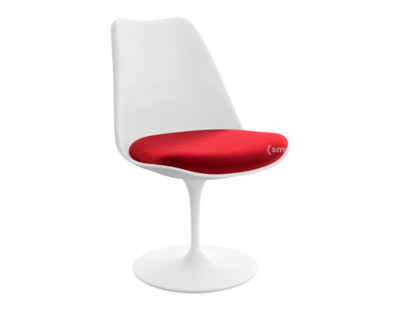 Chaise Tulipe Saarinen Rotatif|Coussin d'assise|Blanc|Bright Red (Tonus 130)