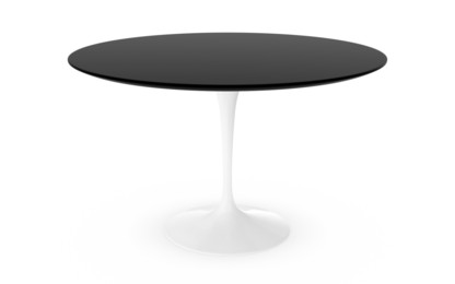 Table à manger ronde Saarinen 120 cm|Blanc|Stratifié noir