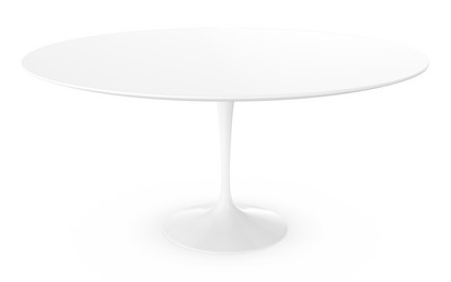 Table à manger ronde Saarinen 152 cm|Blanc|Stratifié blanc