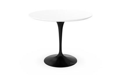 Table à manger ronde Saarinen 91 cm|Noir|Stratifié blanc