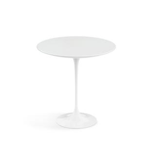 Table d'appoint ronde Saarinen 51 cm|Blanc|Stratifié blanc
