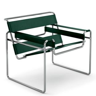 Fauteuil Wassily (B3) Cuir de vache vert - 55ème anniversaire 