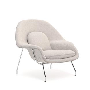 Chaise Womb  Moyen (H 79cm / l 89cm / P 79cm)|Tissu Curly - Blanc