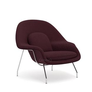 Chaise Womb  Moyen (H 79cm / l 89cm / P 79cm)|Tissu Curly - Bordeaux