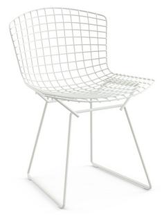 Chaise Bertoia Blanc|Sans coussin