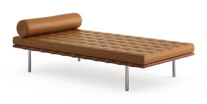 Lit de jour/banquette Barcelona Relax Cuir Venezia - cognac