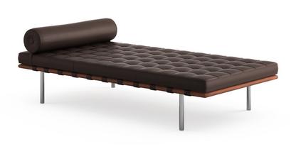 Lit de jour/banquette Barcelona Relax Cuir Venezia - marron foncé