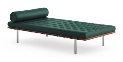 Lit de jour/banquette Barcelona Relax Cuir Bauhaus - vert