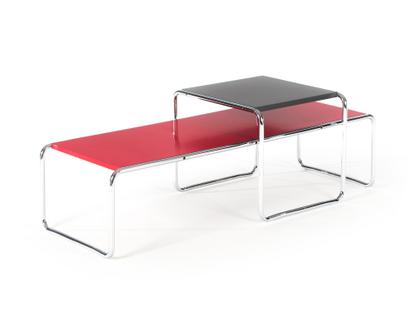 Set Table basse Laccio Stratifié noir/anthracite|Stratifié rouge