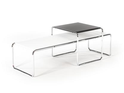 Set Table basse Laccio Stratifié noir/anthracite|Stratifié blanc