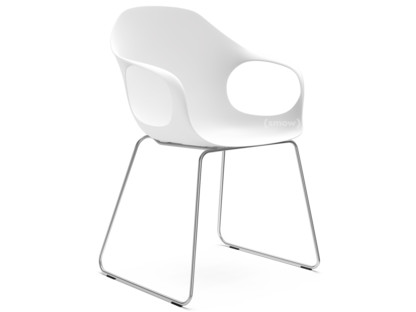 Chaise Elephant Sledge Blanc|Acier chromé satiné