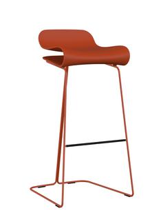 Tabouret de bar BCN Rouge corail|Acier, couleur de la coque|Version bar: 76 cm